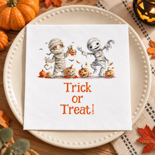 Kinder-Halloween-Mumien-Kürbis-Party-Servietten Serviette