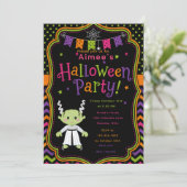Kinder-Halloween-Party Einladung (Stehend Vorderseite)