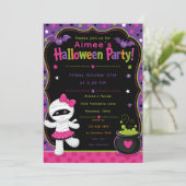 Kinder-Halloween-Party Einladung (Stehend Vorderseite)