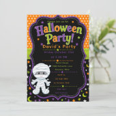 Kinder-Halloween-Party Einladung (Stehend Vorderseite)