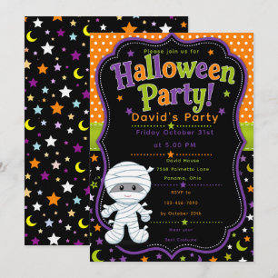 Kinder-Halloween-Party Einladung