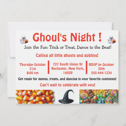 Kinder Halloween-Party Einladungskarte Einladung (Vorderseite)