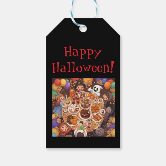 Kinder-Halloween-Party Geschenkanhänger (Vorderseite)