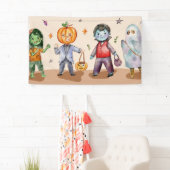 Kinder Halloween-Party, Halloween-Party Wohngestal Banner (Insitu)