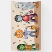 Kinder Halloween-Party, Halloween-Party Wohngestal Banner (Vertikal)