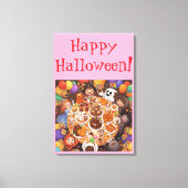 Kinder-Halloween-Party Leinwanddruck (Vorderseite)