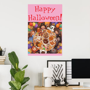 Kinder-Halloween-Party Poster