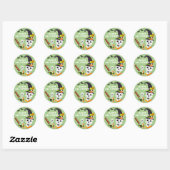 Kinder Halloween Skull & Candy Favor Sticker (Blatt)