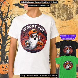 Kinder Halloween Spooky Fun Ghost T-Shirt