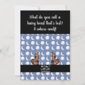 Kinder Halloween Werewolf Vollmond Geburtstag Einladung (Rückseite)