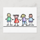 Kinder Hand Postkarte (Vorderseite)
