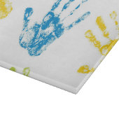 Kinder Handprints in der Farbe Schneidebrett (Ecke)