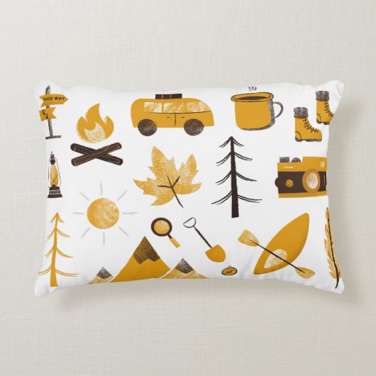 Kinder Happy Camper Accent Pillow Dekokissen (Vorderseite)