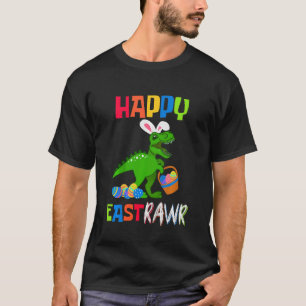 Kinder Happy Oastrawr Ostern Beleuchtung T Rex Din T-Shirt