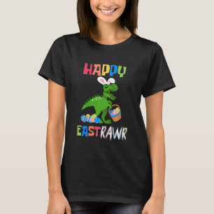 Kinder Happy Oastrawr Ostern Beleuchtung T Rex Din T-Shirt