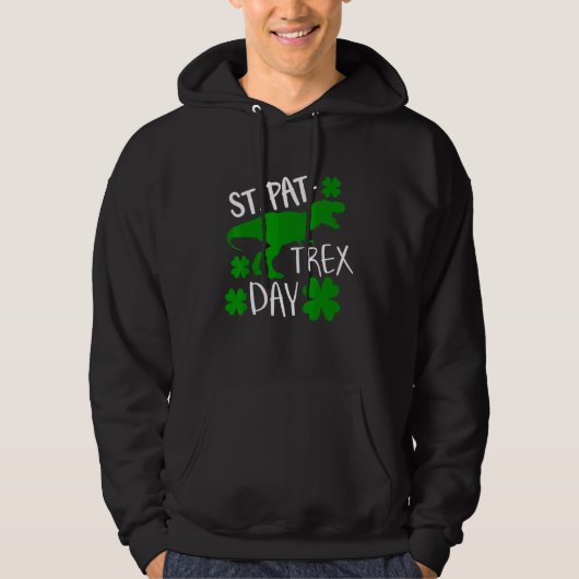 Kinder Happy St Pat Trex Day Dino Patricks Kleinki Hoodie (Vorderseite)