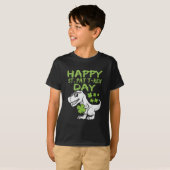 Kinder Happy St Pat Trex Day Dino St Patricks Day T-Shirt (Vorne ganz)