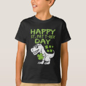 Kinder Happy St Pat Trex Day Dino St Patricks Day T-Shirt (Vorderseite)