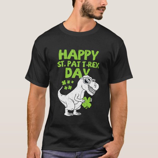 Kinder Happy St Pat Trex Day Dinosaur St Patricks  T-Shirt (Vorderseite)