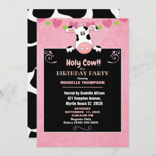 Kinder Heilige Kuh Geburtstagsparty Einladung