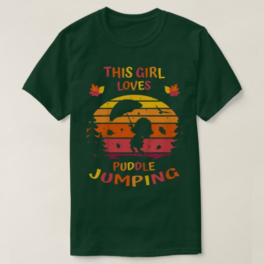 Kinder Herbst diese Lieben Puddle Jumping Fall T-Shirt (Design vorne)