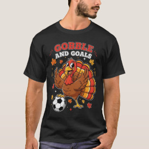 Kinder Herbst Junge Thanksgiving Fußball Truthahn T-Shirt