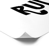 Kinder herrschen Schwarz-Weiß-Poster Poster (Ecke)