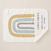 KINDER HERZEN BLUSH BLUE RAINBOW BABY GEBURTSTATT SHERPADECKE (Vorderseite (Horizontal))