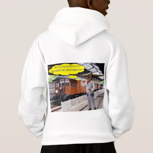 Kinder heulen. Herzlichen Glückwunsch Vatertag. Ku Hoodie (Rückseite)