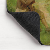 Kinder hören auf einen Schäfer, der eine Flöte Mousepad (Ecke)