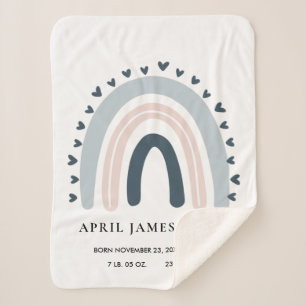 KINDER HÖREN BLUSH BLAUE RAINBOW BABY BIRTH STATT SHERPADECKE