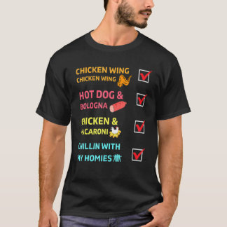 Kinder Hühnerflügel Hühnerhühner Wing Hot Dog und  T-Shirt
