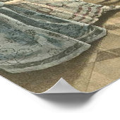 Kinder, Hund schauen sich Bäume an Poster (Ecke)