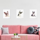 Kinder Hunde Kunst, Boston Terrier Poster Bilderwand Sets (Wohnzimmer)