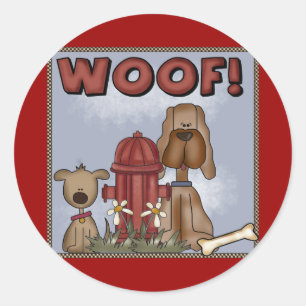 Kinder Hunde T - Shirt und Kinder Hundspenden Runder Aufkleber