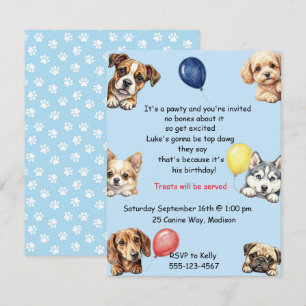 Kinder-Hundeparty-Digital-Download  Einladung