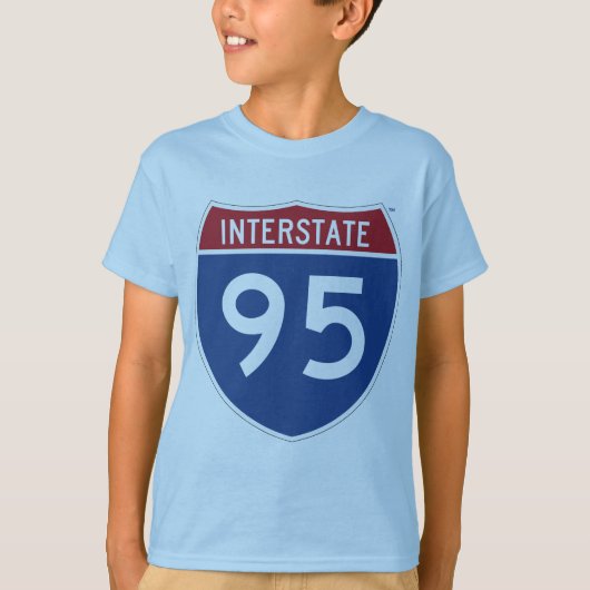 Kinder I-95 Schild T T-Shirt (Vorderseite)
