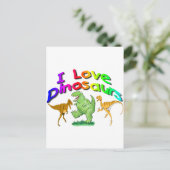 Kinder "I Liebe Dinosaurier" Geschenke Postkarte (Stehend Vorderseite)