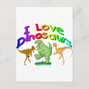 Kinder "I Liebe Dinosaurier" Geschenke Postkarte