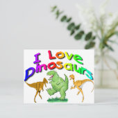 Kinder "I Liebe Dinosaurier" Geschenke Postkarte (Stehend Vorderseite)
