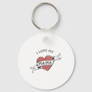 Kinder I Liebe Mama Herz Tattoo Mütter Tag _1 Schlüsselanhänger