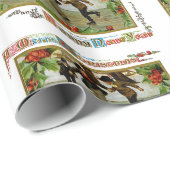 Kinder Iceskating Geschenkpapier (Rolleneckpunkt)