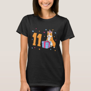 Kinder ich bin 11 mit Corgi - Mädchen Geburtstag 1 T-Shirt