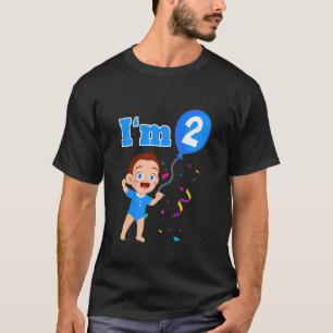 Kinder ich bin 2 2 Jahre alt Junge 2. Geburtstag 1 T-Shirt