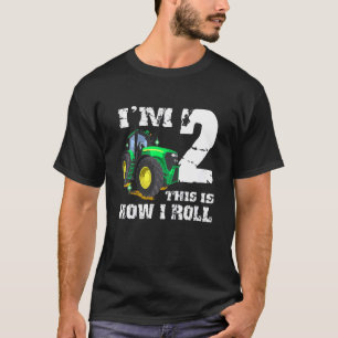 Kinder ich bin 2 Farm Barnyard Traktor 2. Geburtst T-Shirt