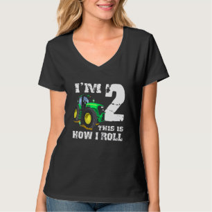 Kinder ich bin 2 Farm Barnyard Traktor 2. Geburtst T-Shirt