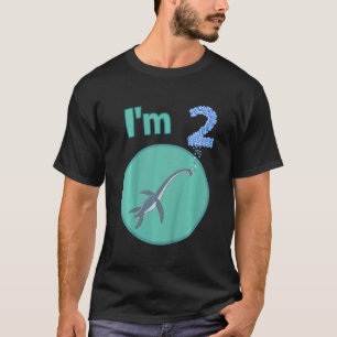 Kinder ich bin 2 Jahre Zweiter Geburtstag Dinosaur T-Shirt