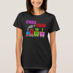 Kinder ich bin 2 Train Choo Choo 2. Geburtstag Par T-Shirt