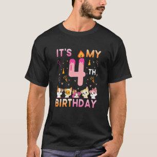 Kinder, ich bin 4. Geburtstag für die 4 Jahre Nied T-Shirt