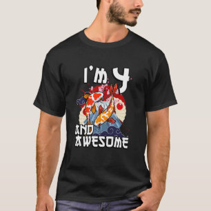 Kinder ich bin 4 und Phantastischer japanischer Ka T-Shirt